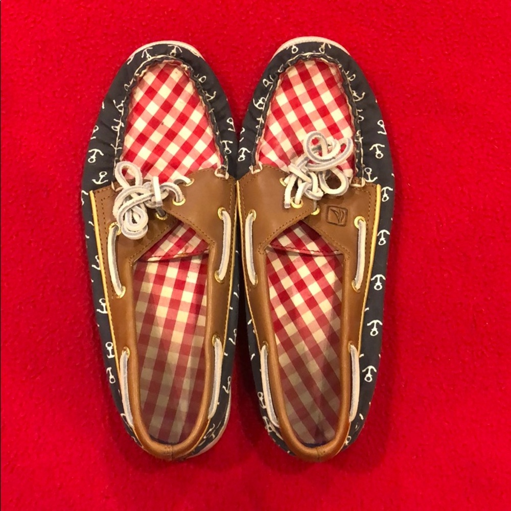 Sperry Red White and Blue shoes